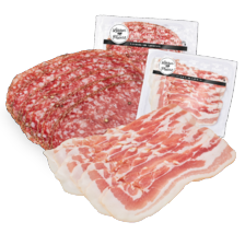 Franse pur porc of ontbijtspek droog gezouten